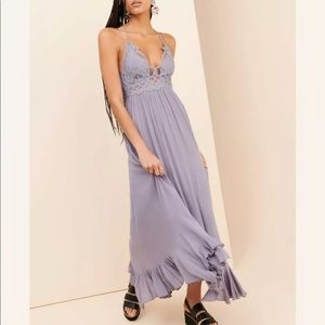 Free People Adella Maxi Dress in Slate size XS